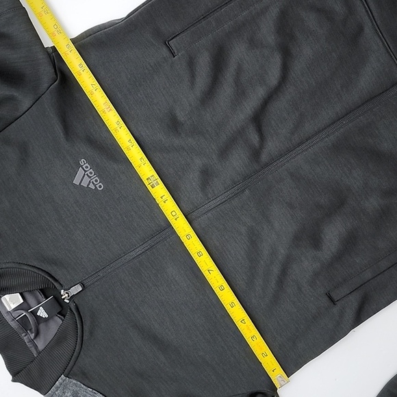 Adidas Climawarm Bomber Jacket  Running Athletic Black Grey Breathable Size M - Picture 14 of 15